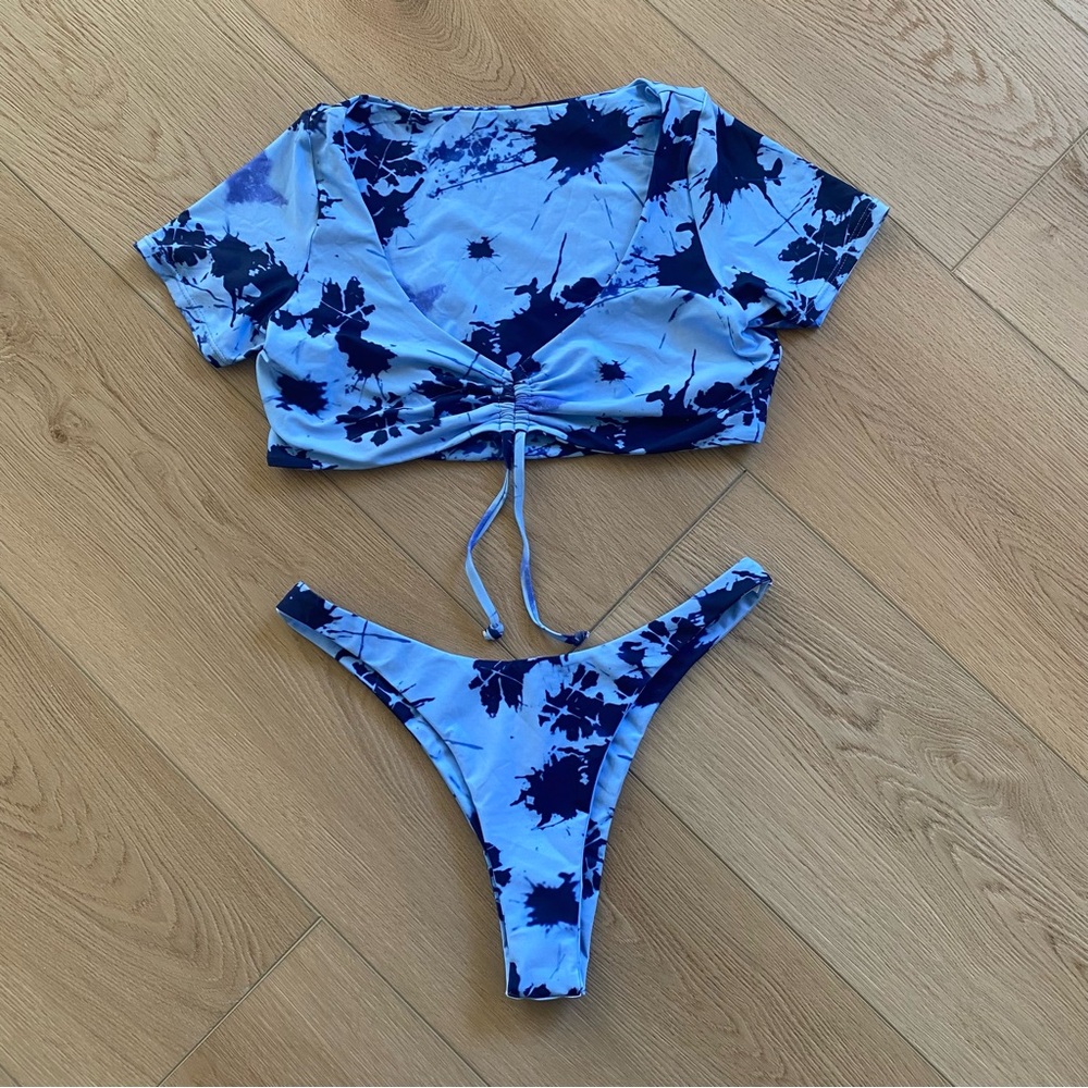 TieDye Blue Bikini Set